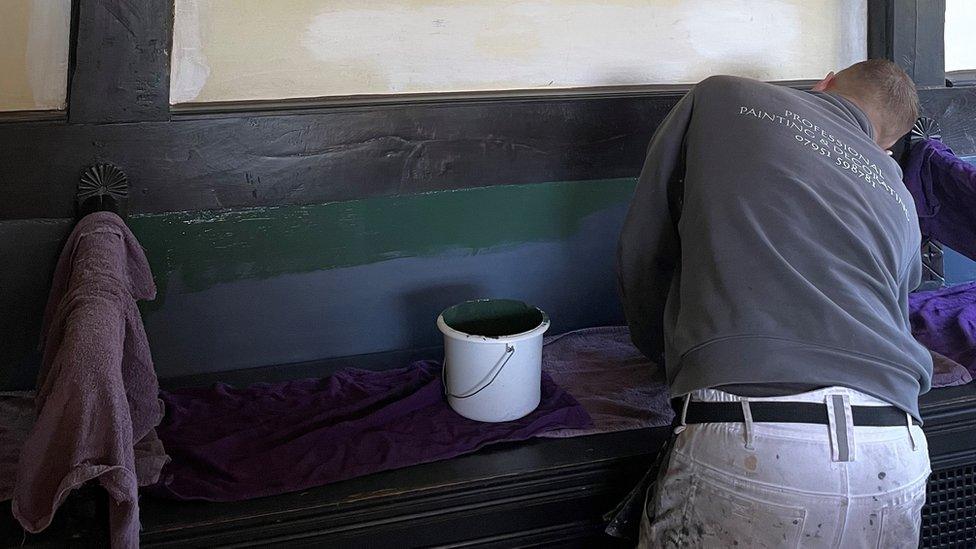 Painter in Speke Hall