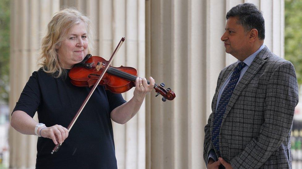 Dagmar Turner and Professor Keyoumars Ashkan