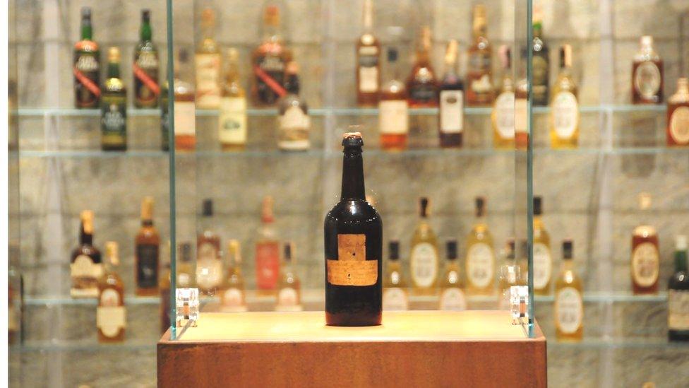 The centrepiece of the collection is a rare whisky bottled in 1843