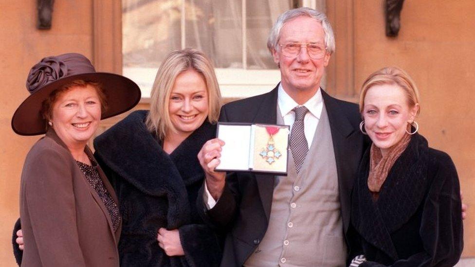 Norman with his wife Diana and daughters Samantha and Emma