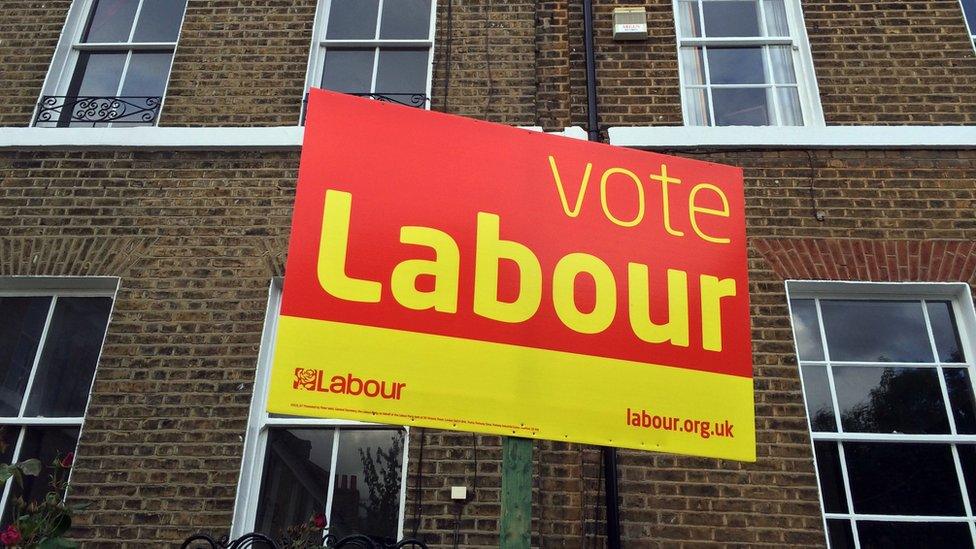 A 'Vote Labour' sign