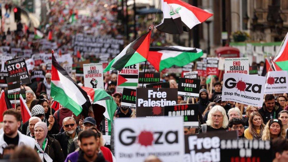 A pro-Palestinian demonstration in London