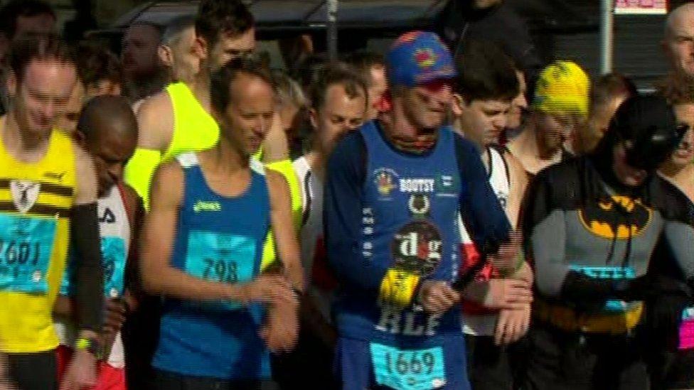 Thousands of people have been taking part in the 35th Belfast City Marathon