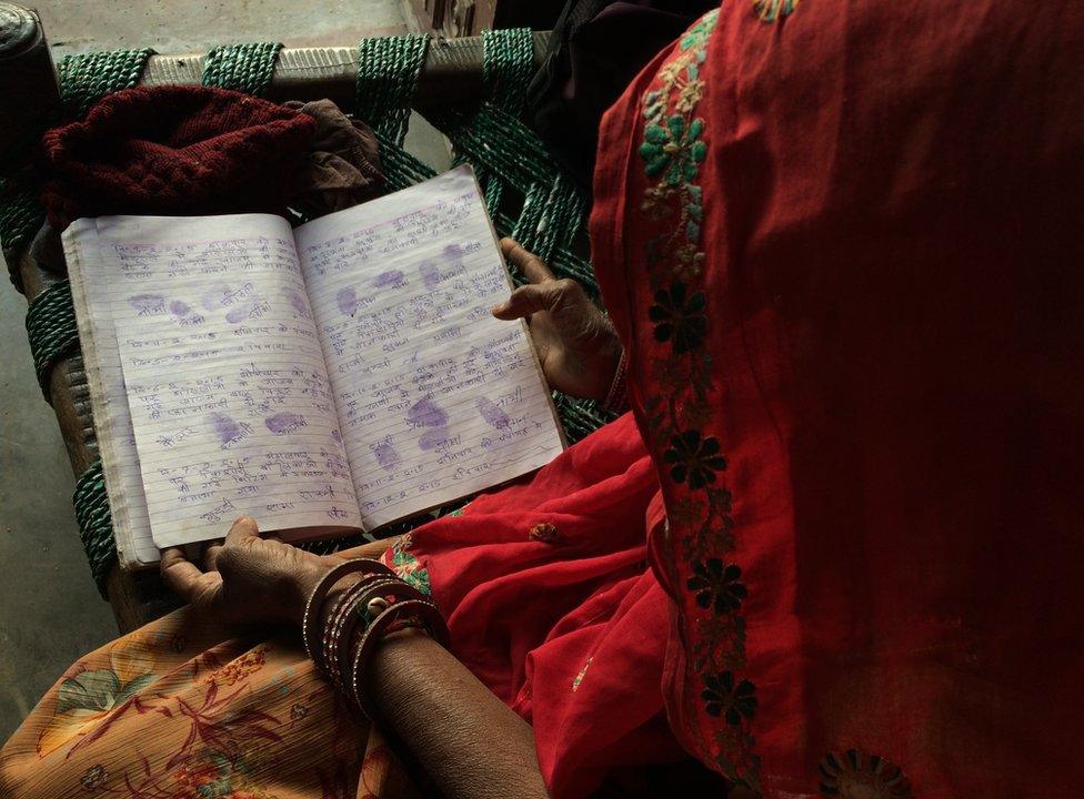 Bhanwari Devi with her work register