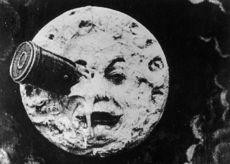 In Georges Méliès's 1902 masterpiece, A Trip to the Moon, a rocket crashes into the Man in the Moon