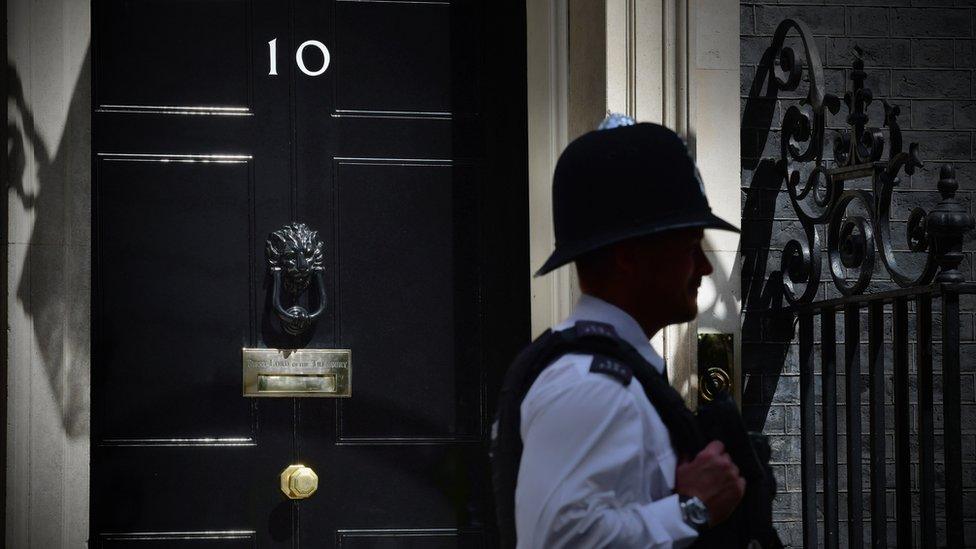 Policeman outside No 10