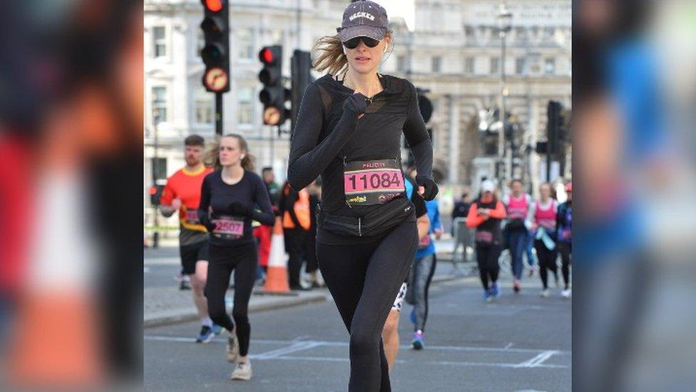 Felicity Williams running in the London Landmarks Half Marathon