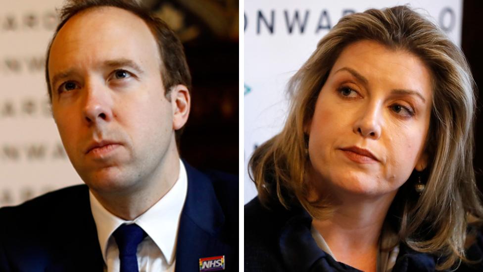 Composite of Matt Hancock and Penny Mordaunt