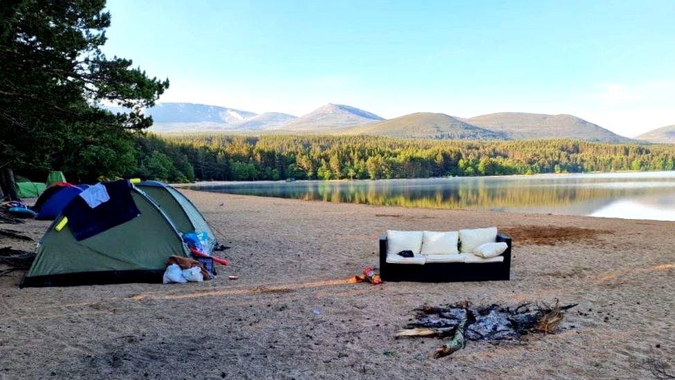 Camping at Loch Morlich