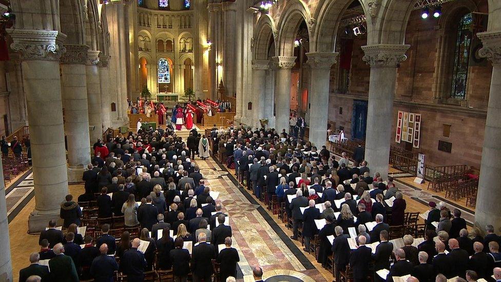 Armistice service in Belfast