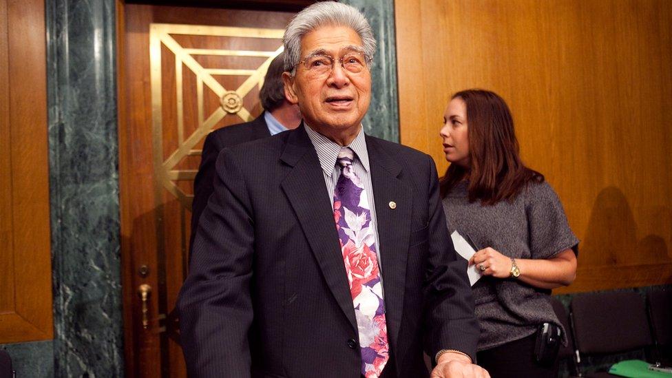 Sen. Daniel Akaka (D-HI), chairman of the Committee on Veterans' Affairs, awaits the start of the confirmation hearing for Gen. Eric Shinseki to head the Department of Veterans Affairs on January 14, 2009