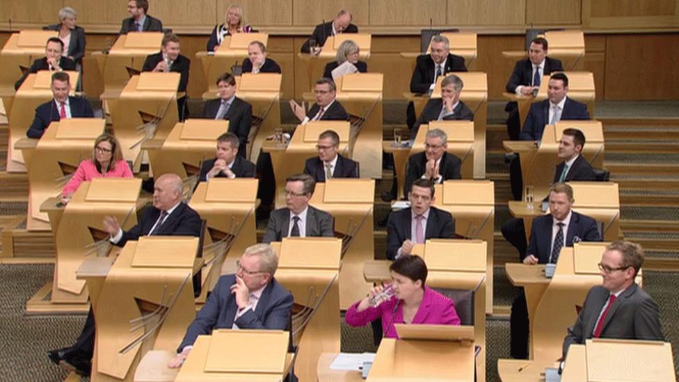 Conservative bench at Holyrood