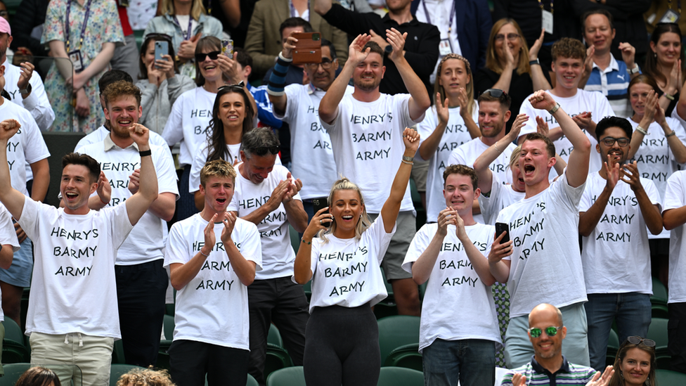 Henry Searle supporters at Wimbledon