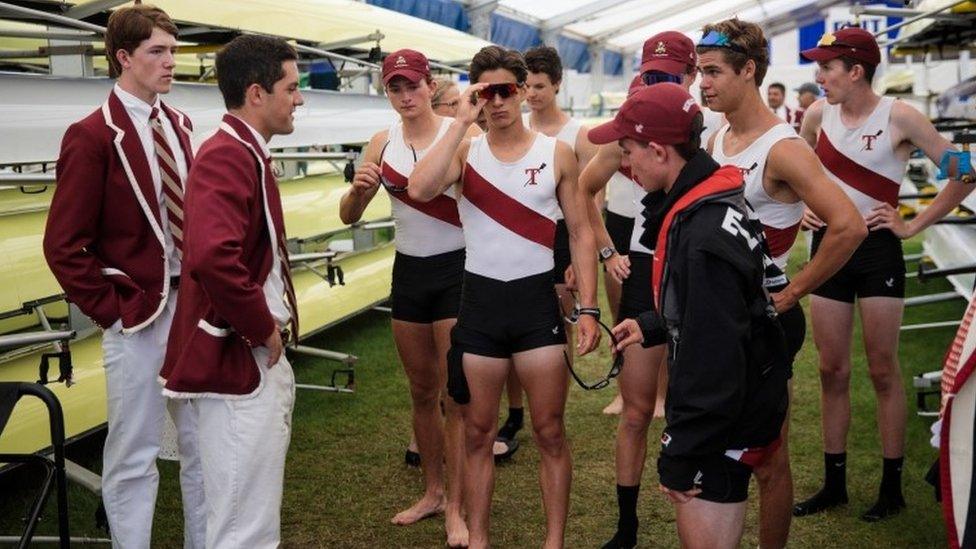 Rowing crew gather for talk