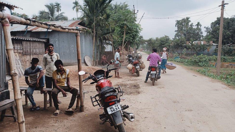 A market in South Salmara Mankachar