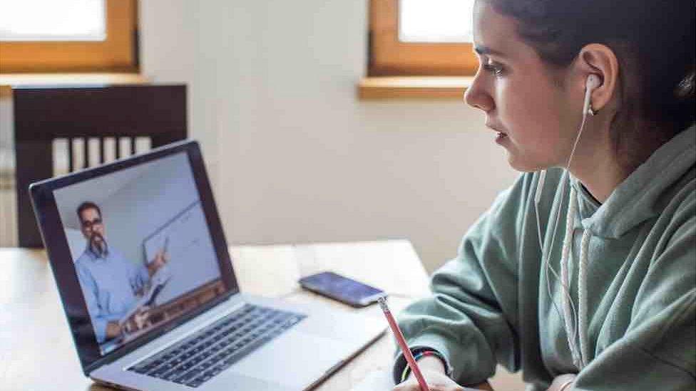 Student on laptop