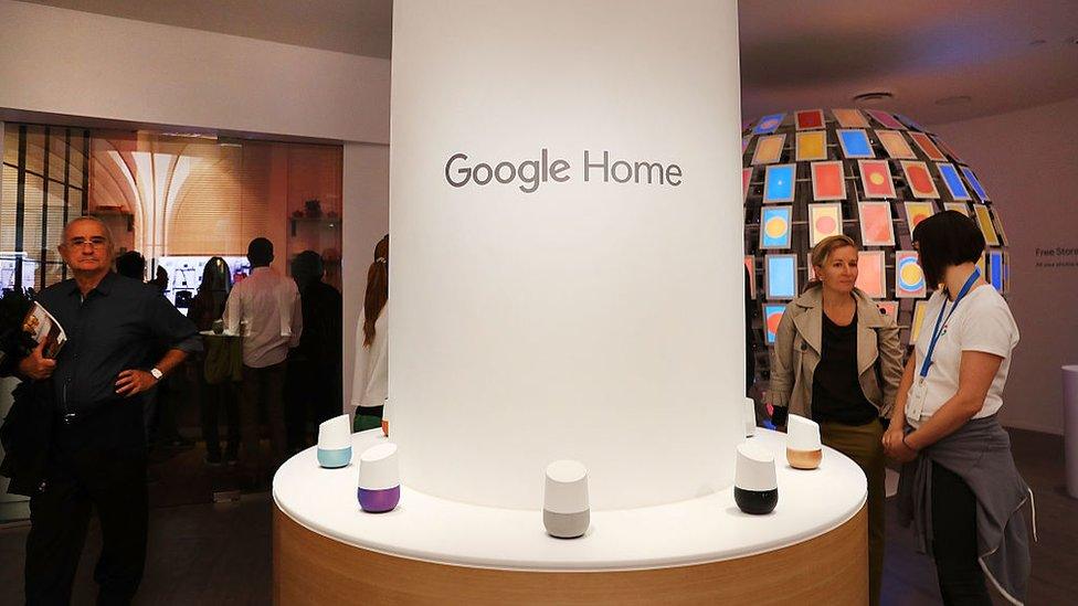 Google Home display in pop up shop