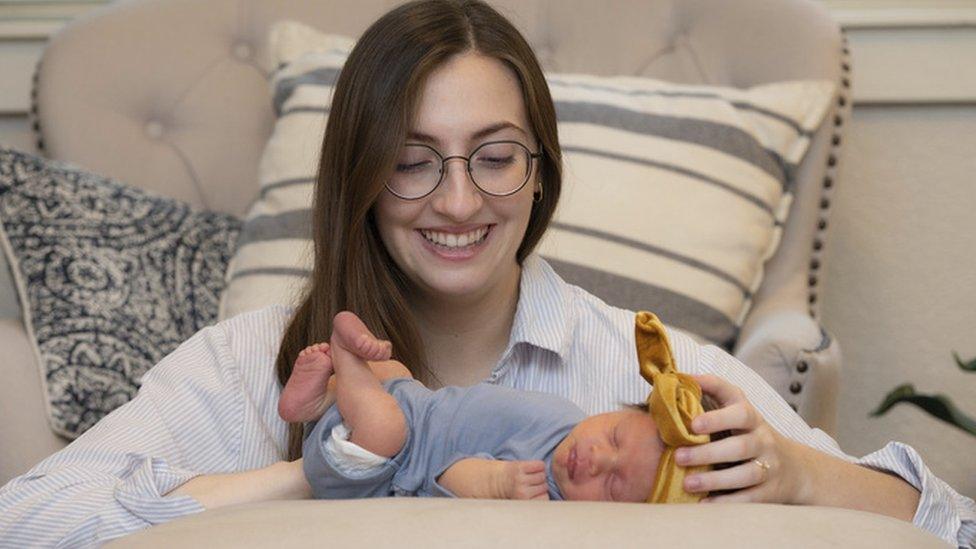 Emily with her baby, Robbie