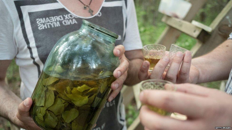 Homebrew in a big jar