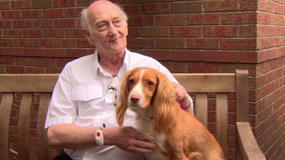 David O'Neill with his dog