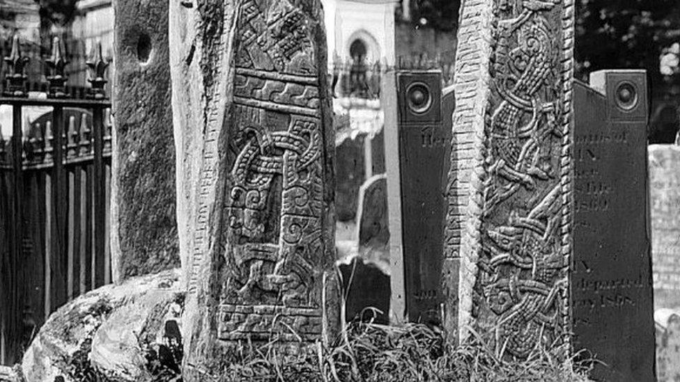 Runic Crosses, Kirk Braddan, Isle of Man