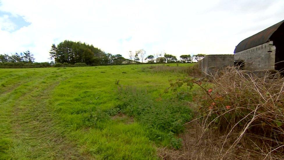 Farmland earmarked for housing in Crymych, Pembrokeshire