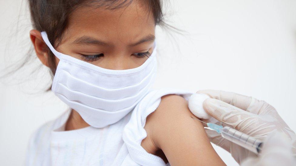 girl having jab