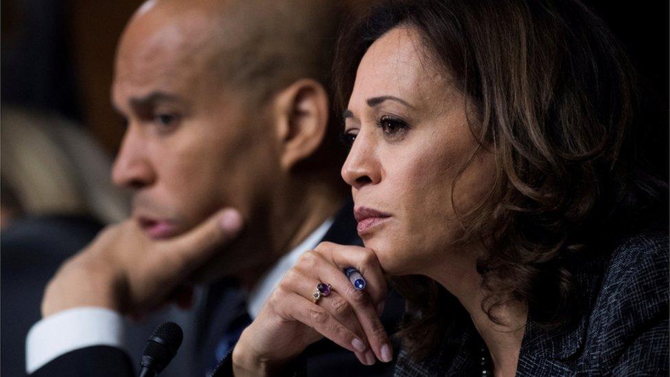 Kamala Harris and Cory Booker