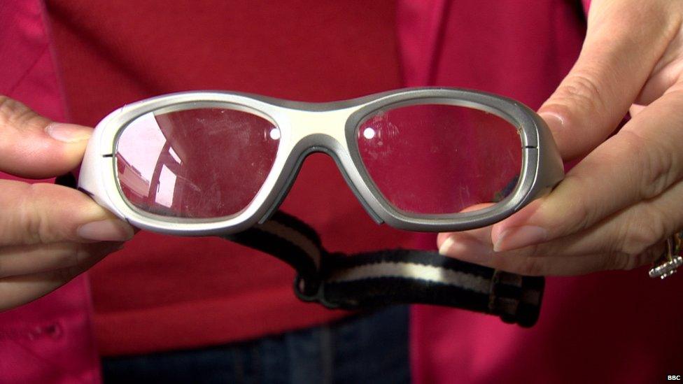 Ryan's sports goggles