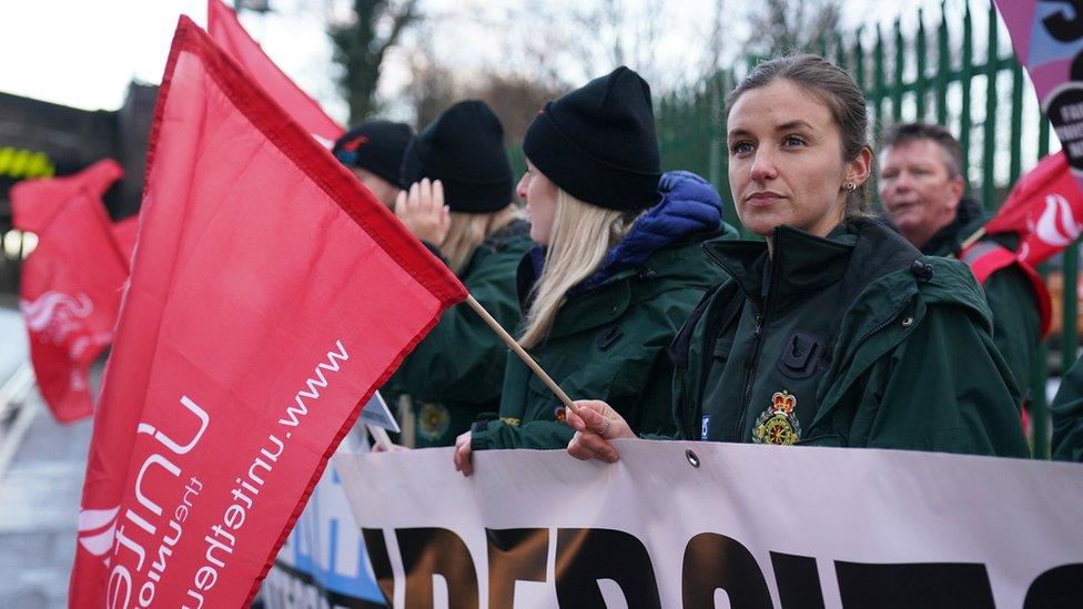 Unite members on the picket line