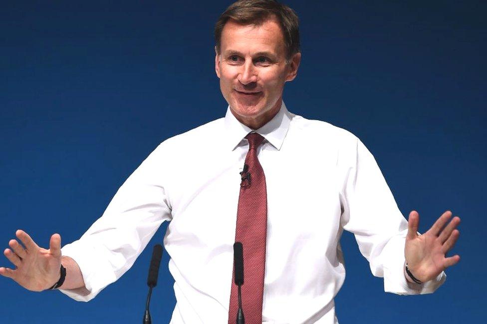 Jeremy Hunt arrived first