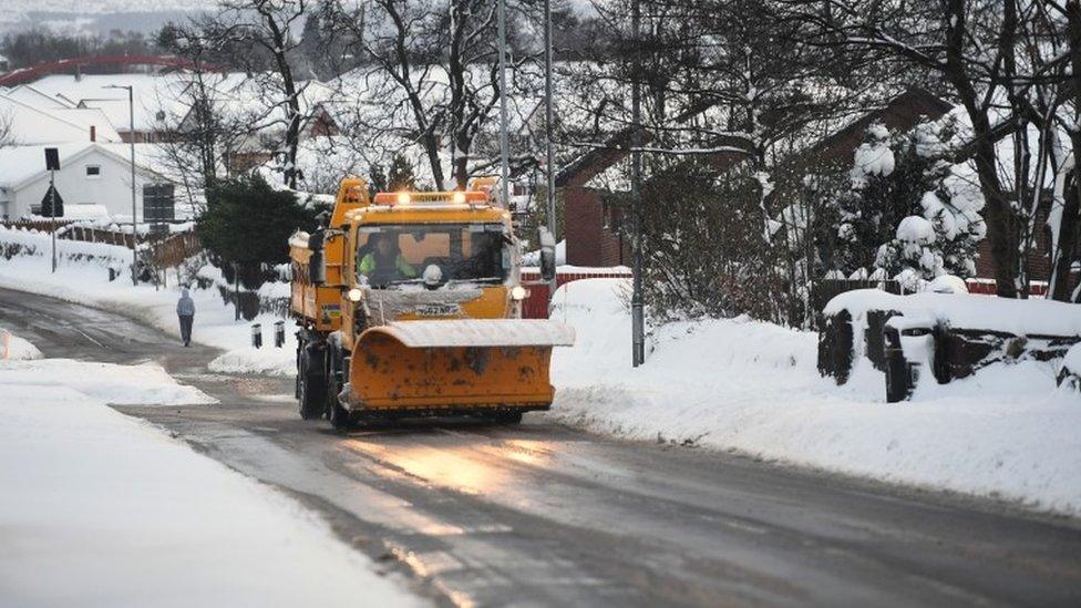 Snow plough in Balloch