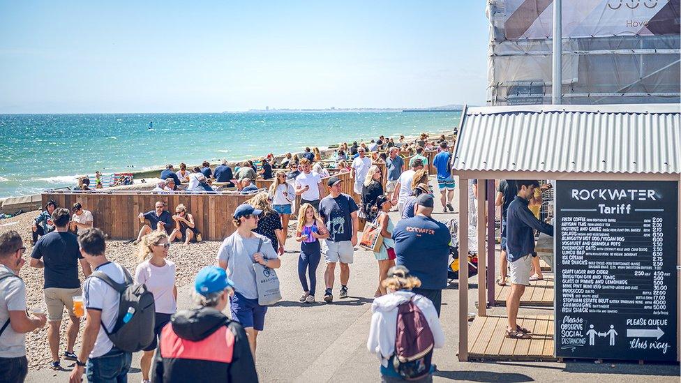 Rockwater restaurant on the seafront at Hove