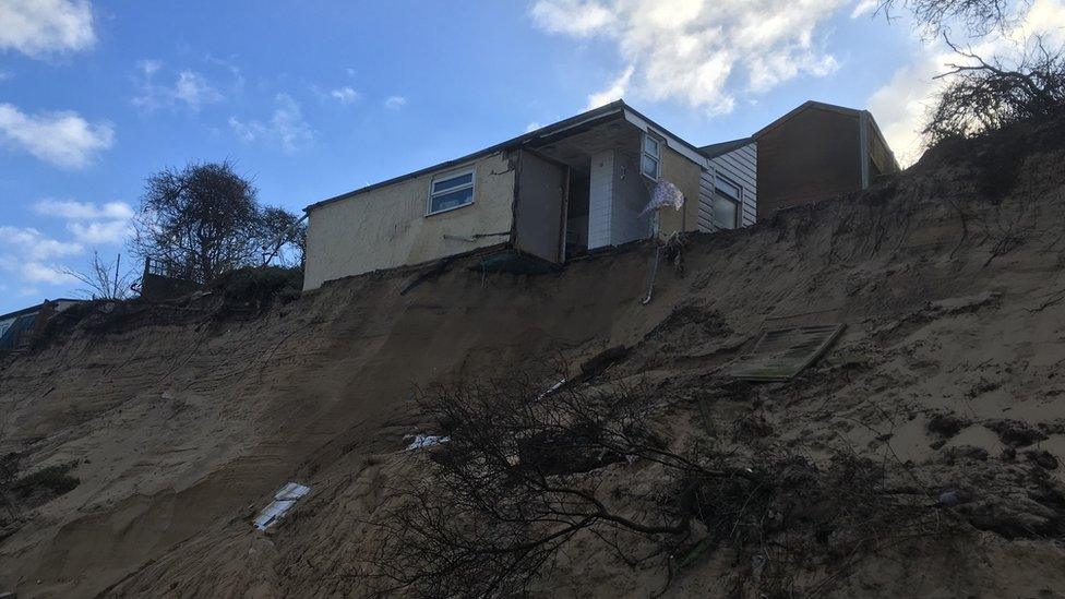 Hemsby house with the bathroom exposed