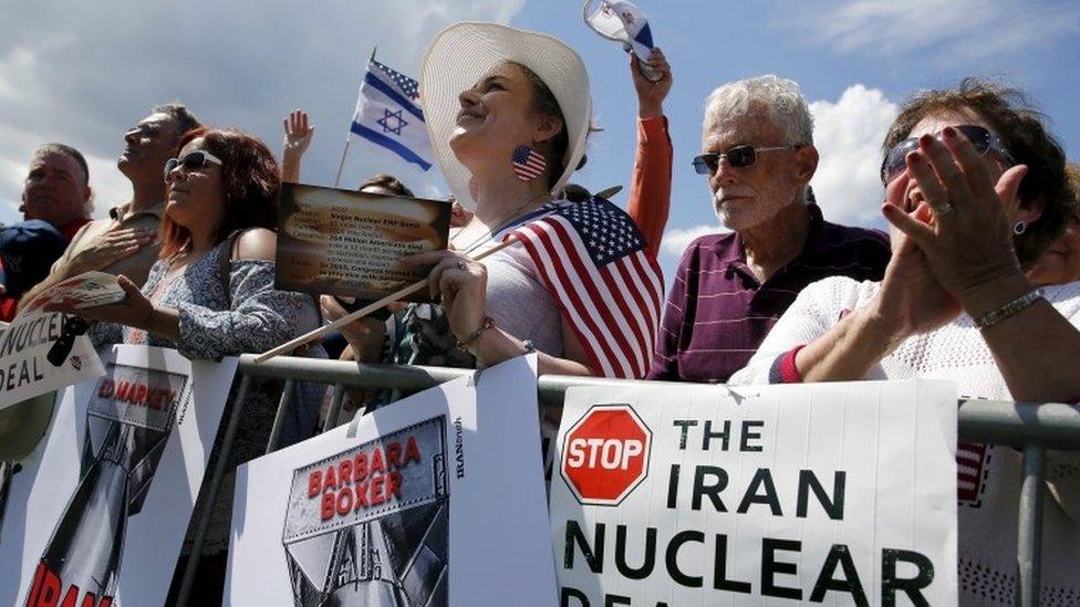 A Tea Party rally against the Iran nuclear deal in Washington (09 September 2015)