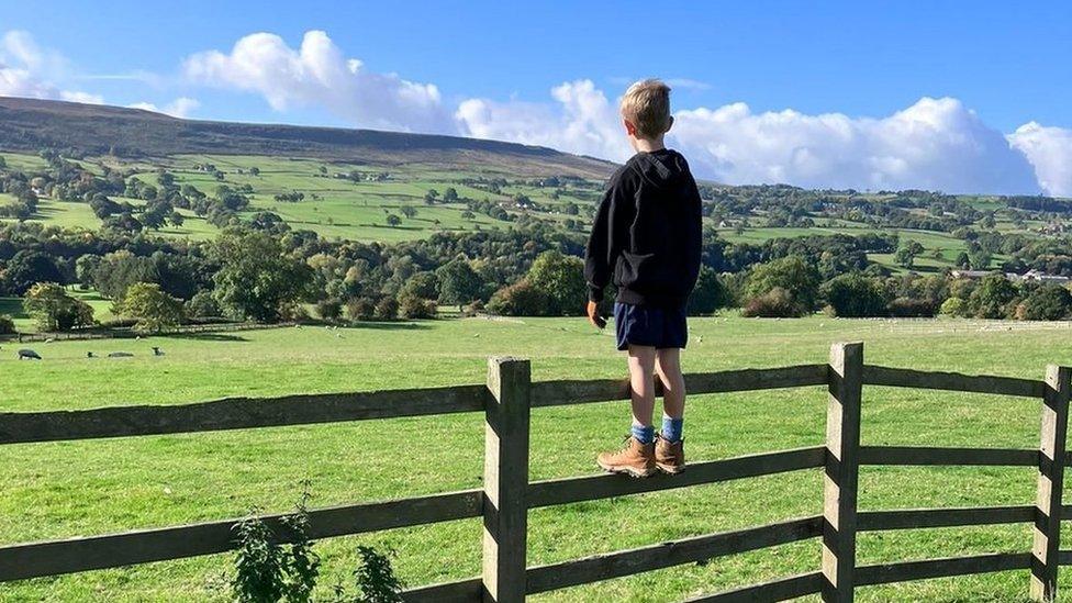 One of the brothers during a walk