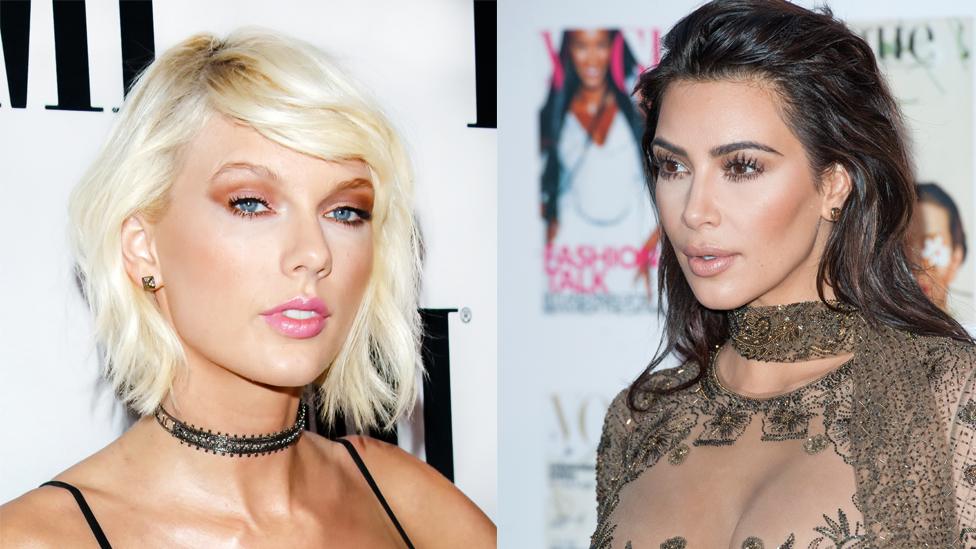 Taylor Swift and Kim Kardashian- West