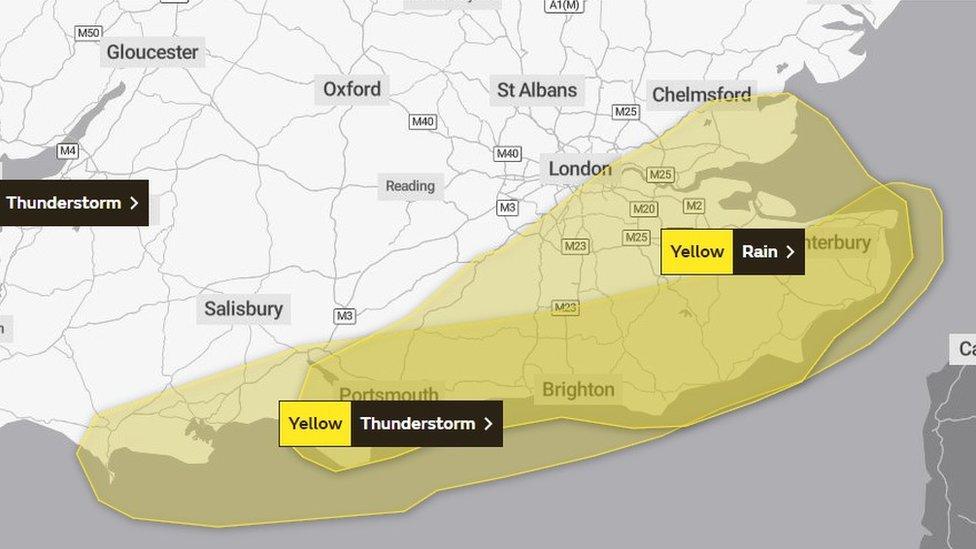 Yellow weather warning