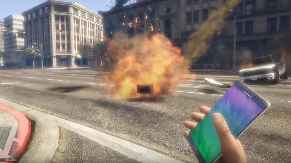 Samsung Galaxy Note 7 in Grand Theft Auto