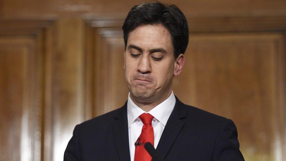 Ed Miliband announces his resignation as Labour leader on 8 May