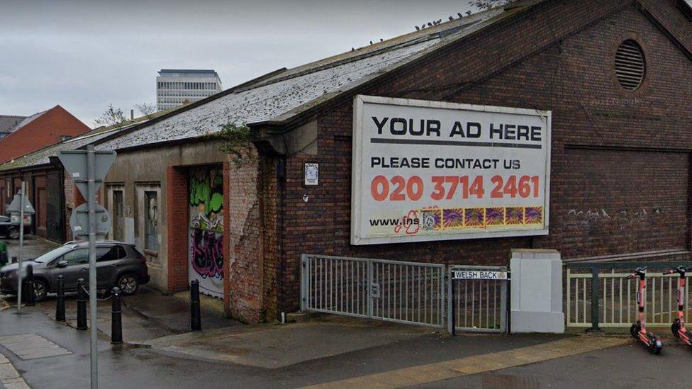 Derelict sheds on Welsh Back