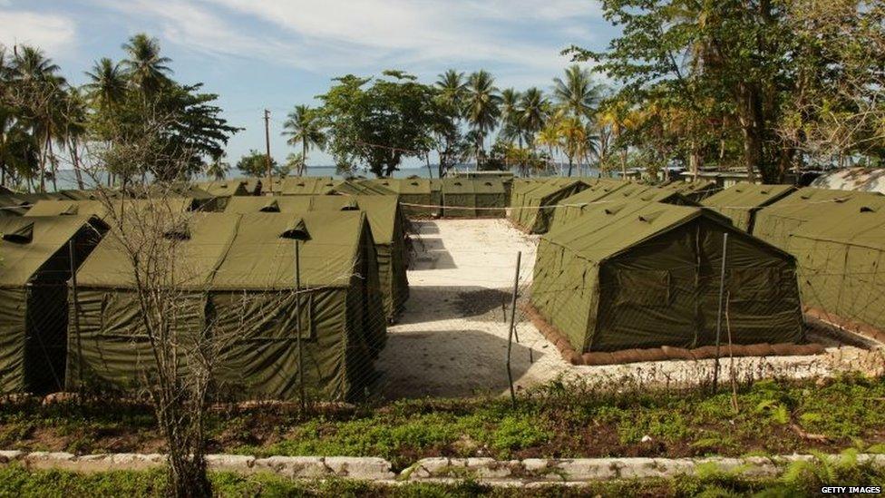 Tents on Manus Island detention centre