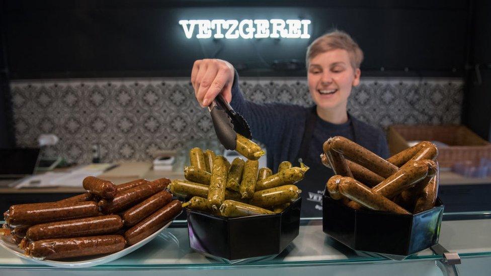 Vegan sausages