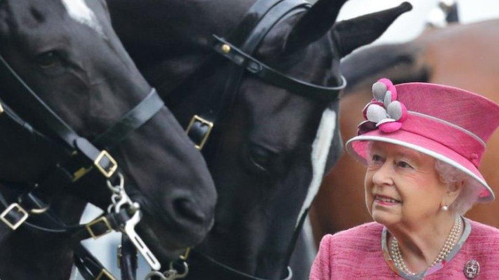 The Queen Attends The King's Troop 70th Anniversary Parade