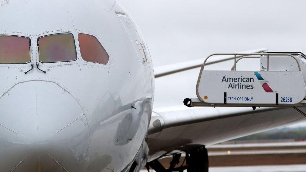 American Airlines jet at Dallas/Fort Worth International Airport