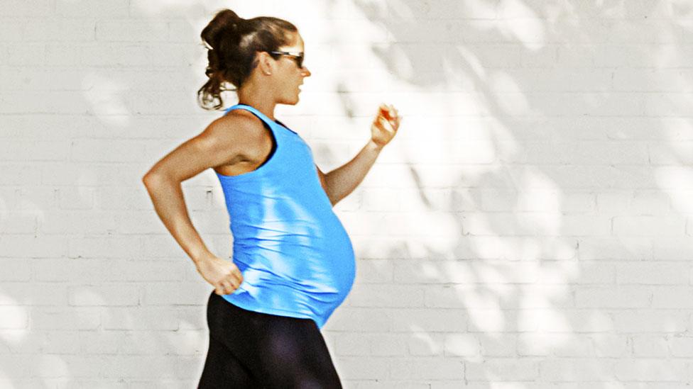 Pregnant runner