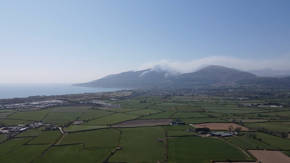 Smoke and flames could be seen from as far away as Belfast