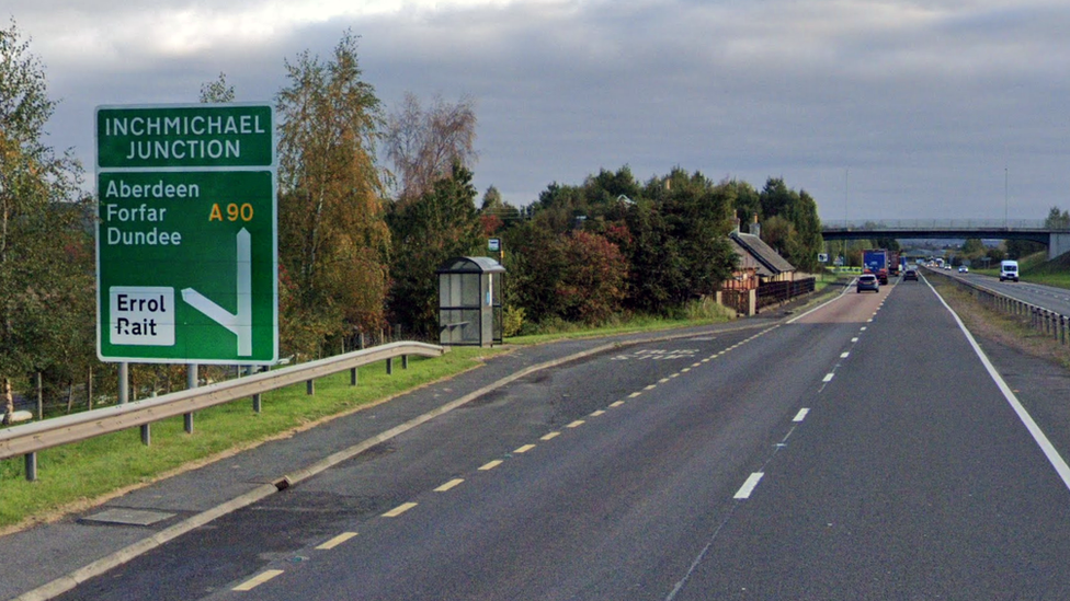 A90 near Errol