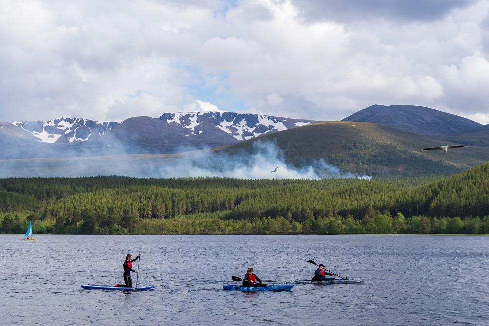 wildfire at Loch Morlich