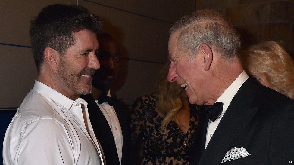 Simon Cowell meets Prince Charles